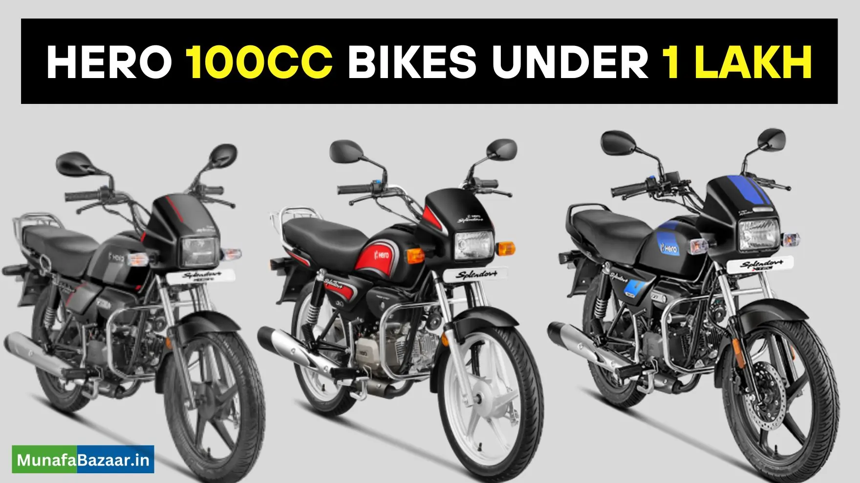 Hero 100 CC Bikes Under 1 Lakh